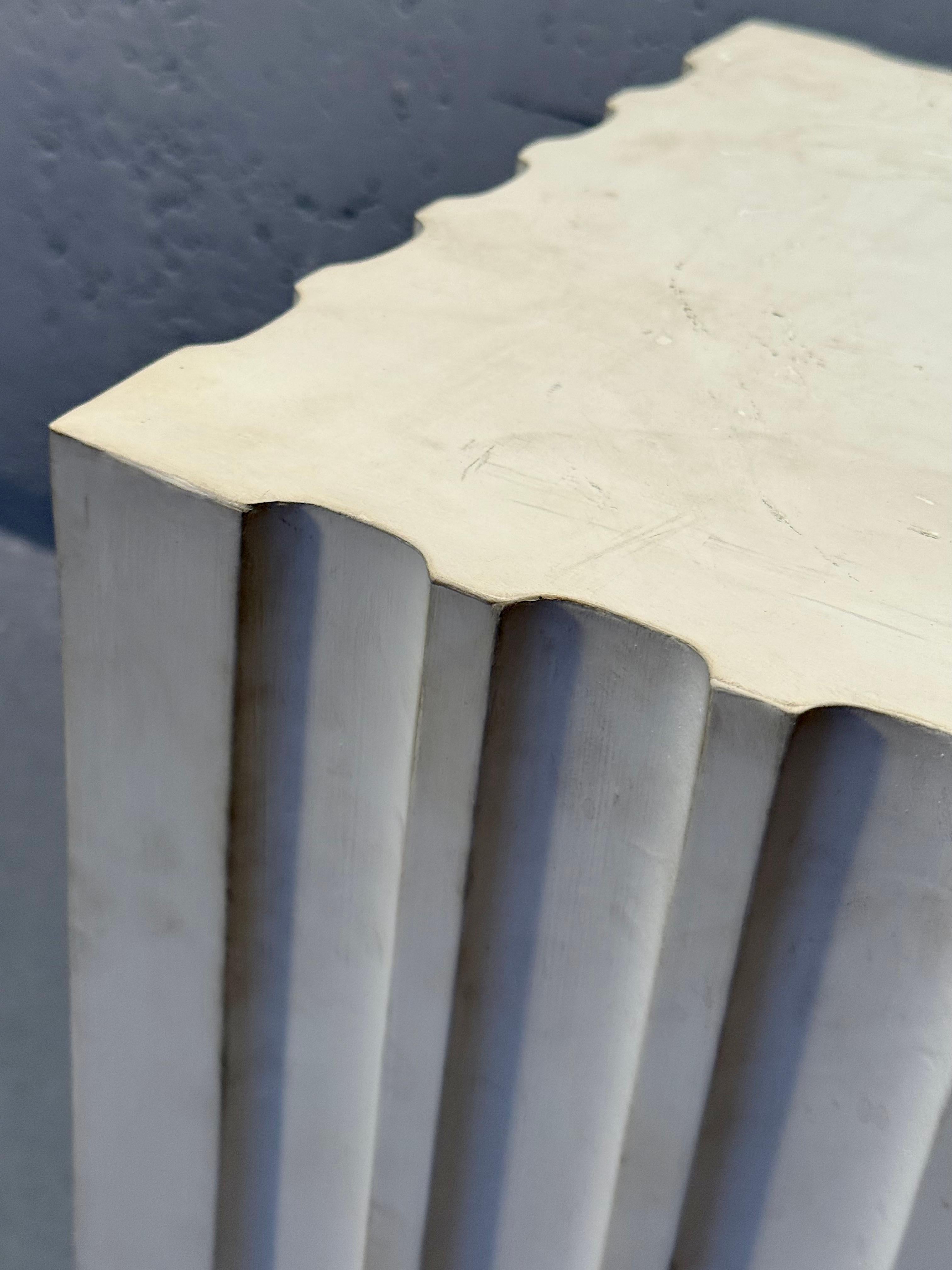 Decorative plaster side table 