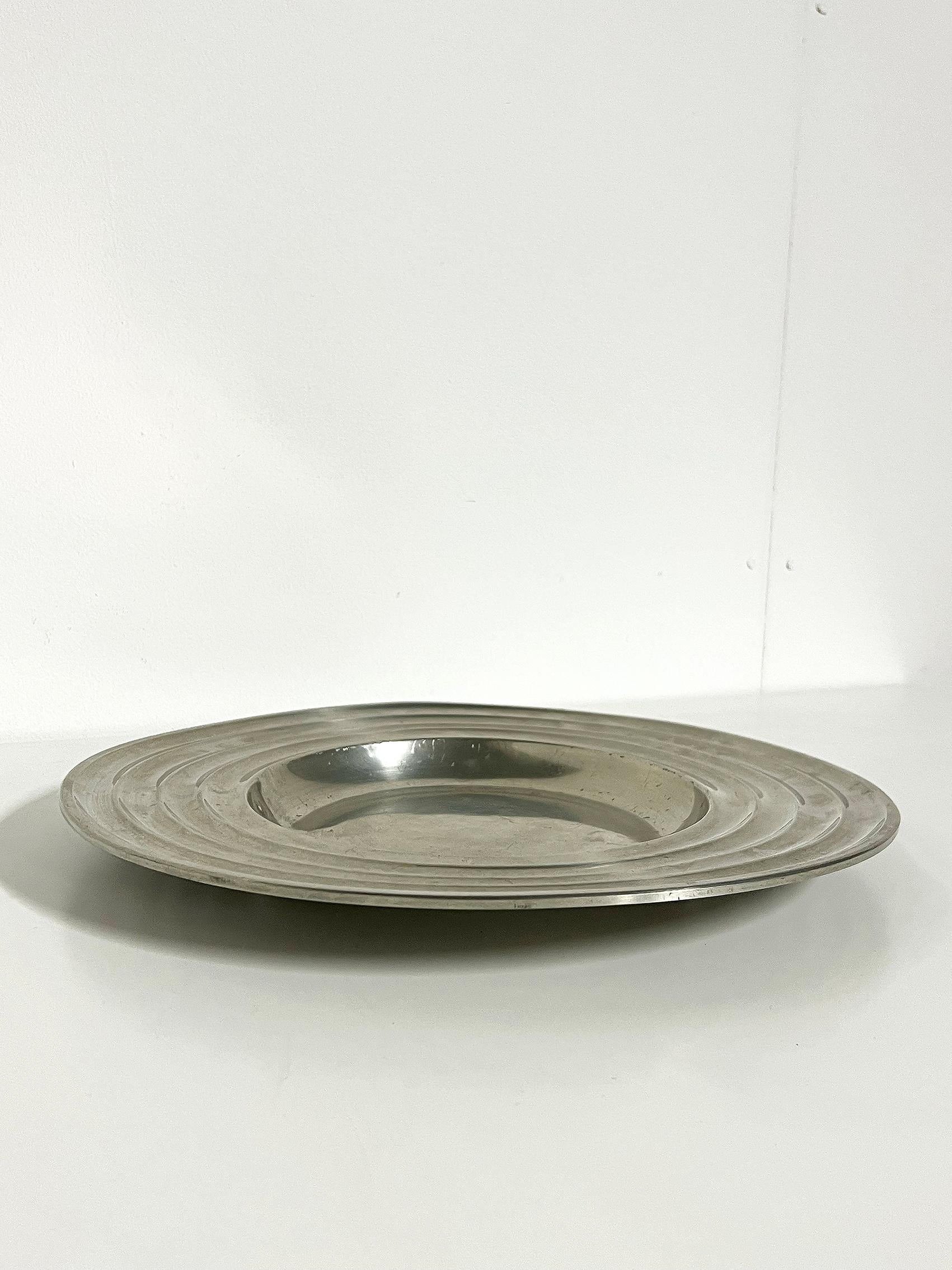 Decorative Plate in Pewter, 20th Century For Sale 2