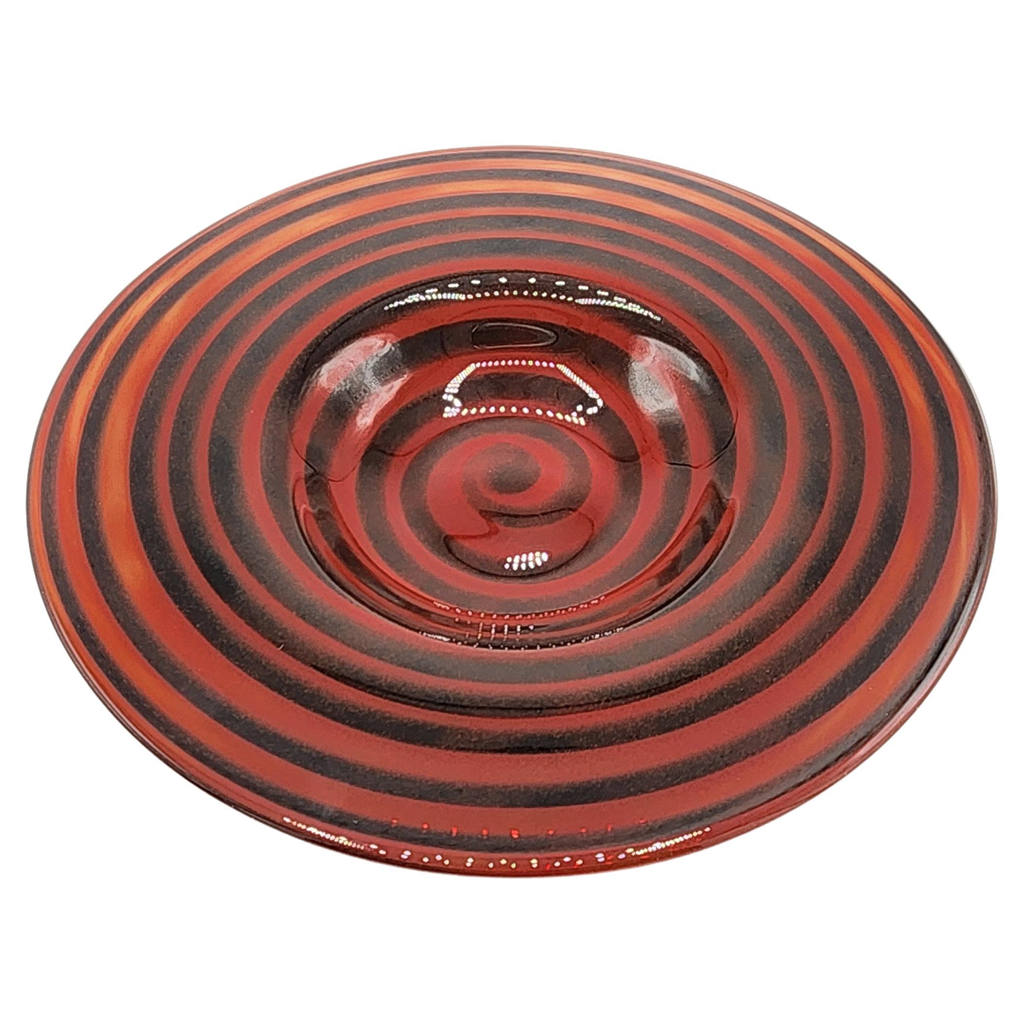 Plato decorativo de vidrio artístico del diseñador Alberto Churba en venta