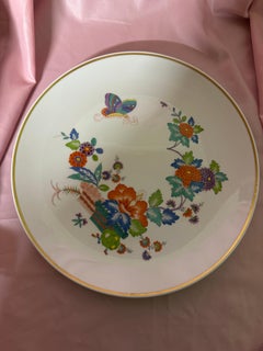 Decorative Plate Meissen Flowers Butterfly Hand Painted 1961