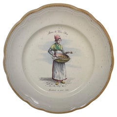 Piatto decorativo "Métier du Vieux Paris - Marchande de Poires Cuites - 2Y510