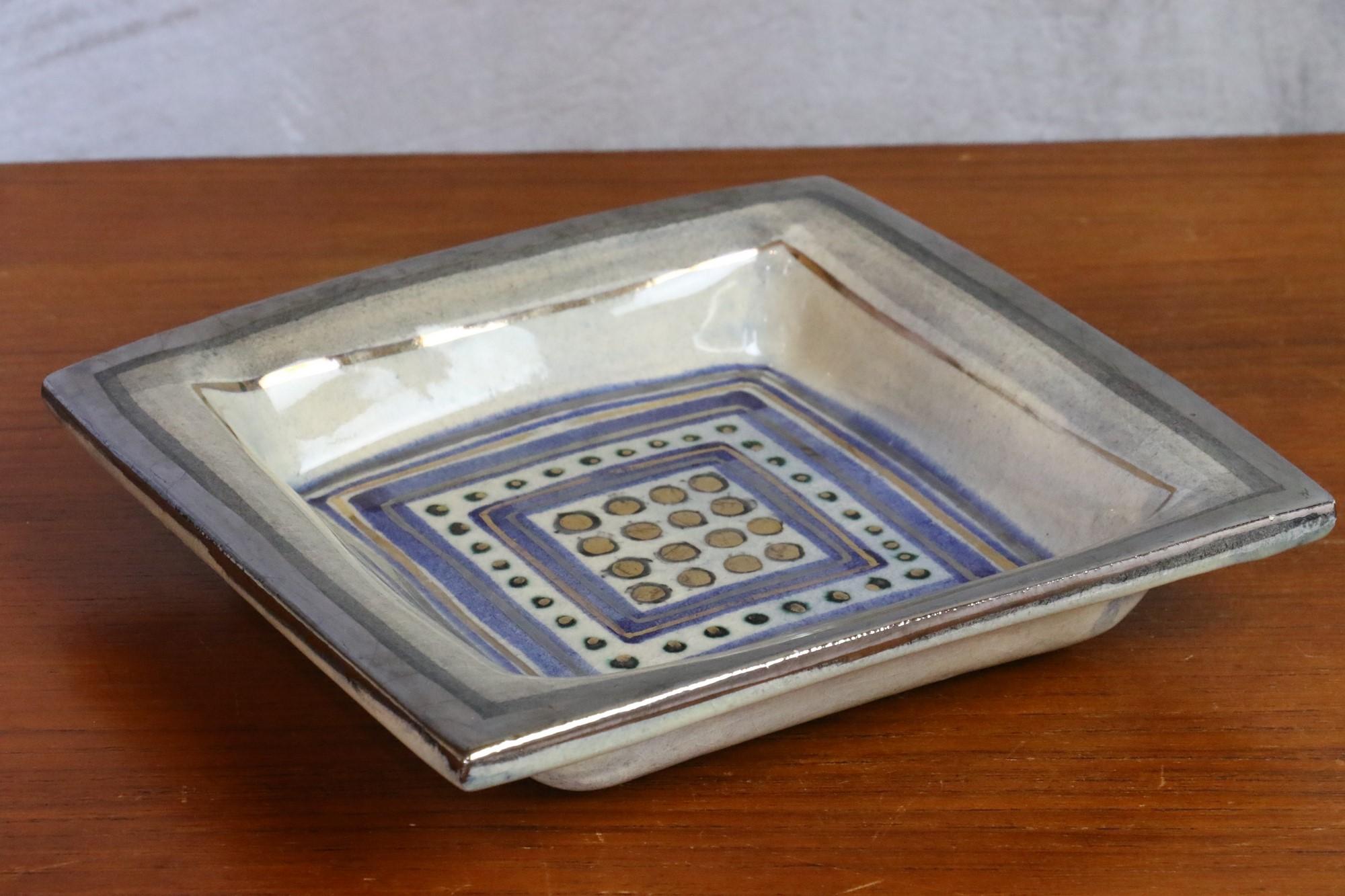 Mid-Century Modern Decorative Plate or Vide Poche by Georges Pelletier, French Ceramic, 1970s