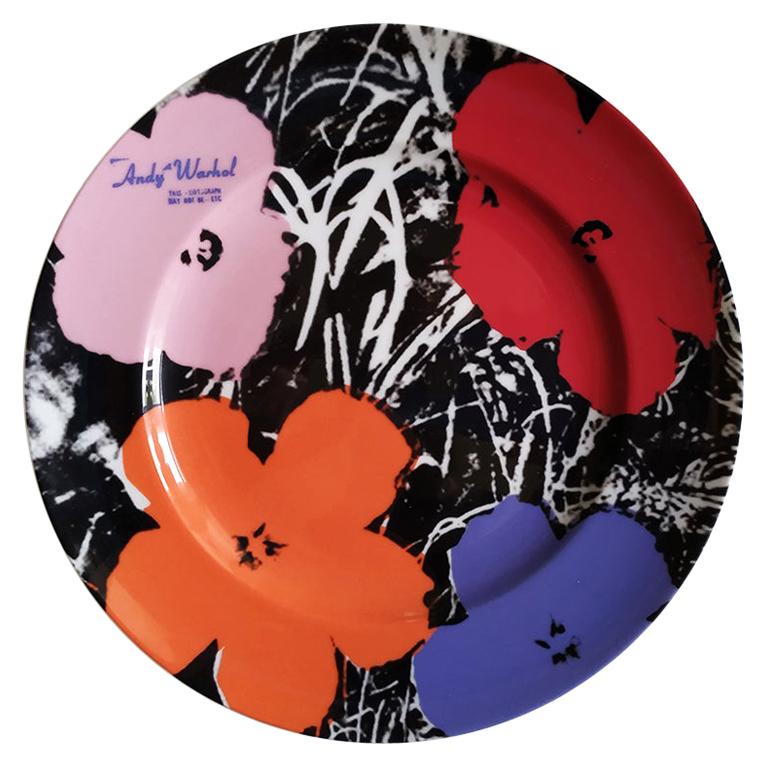 Plato decorativo "Flores de tres metros" de Andy Warhol by Rosenthal en venta