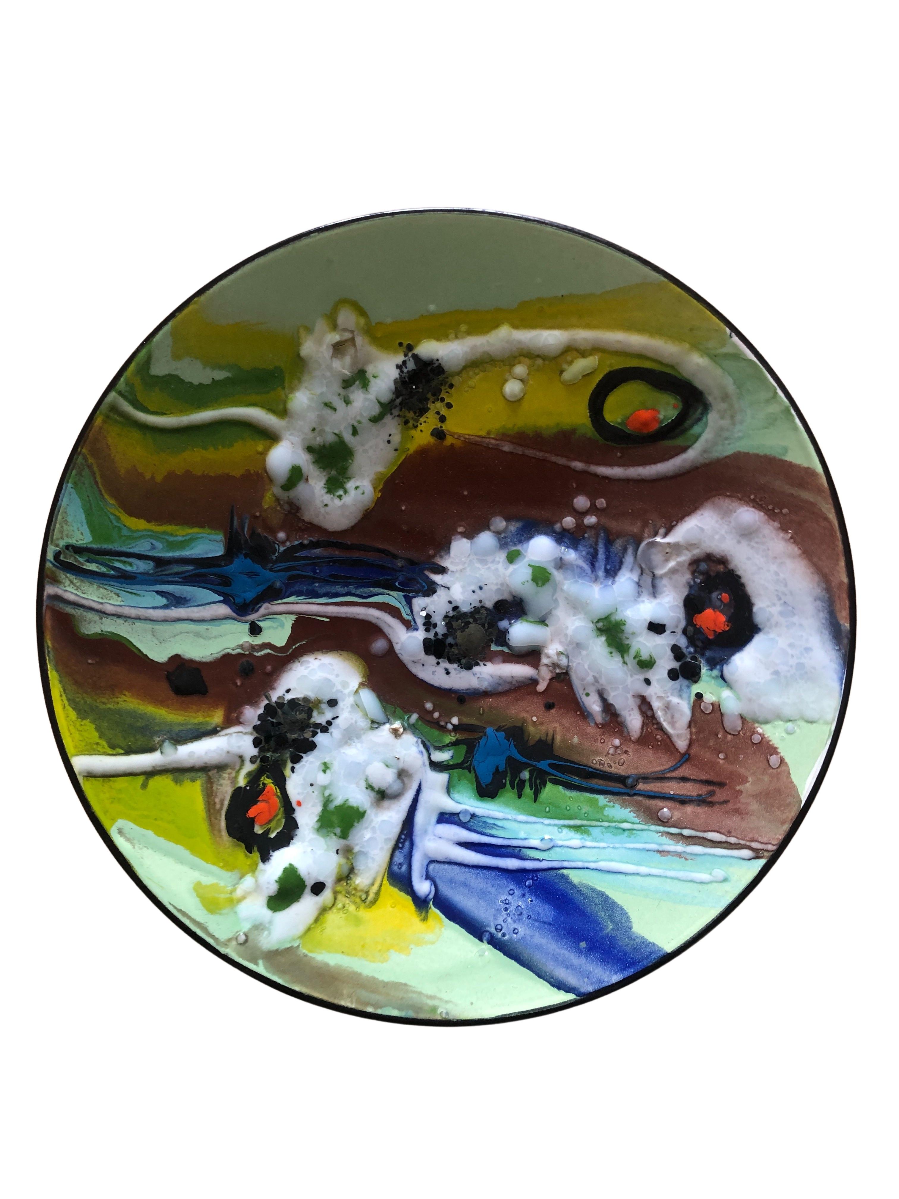 20th Century Decorative Plate with Abstract Pattern, Europe, 1960s For Sale