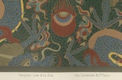 Decorative Plate with Twin Dragons and Flaming Pearl - Art by Audsley, 1884