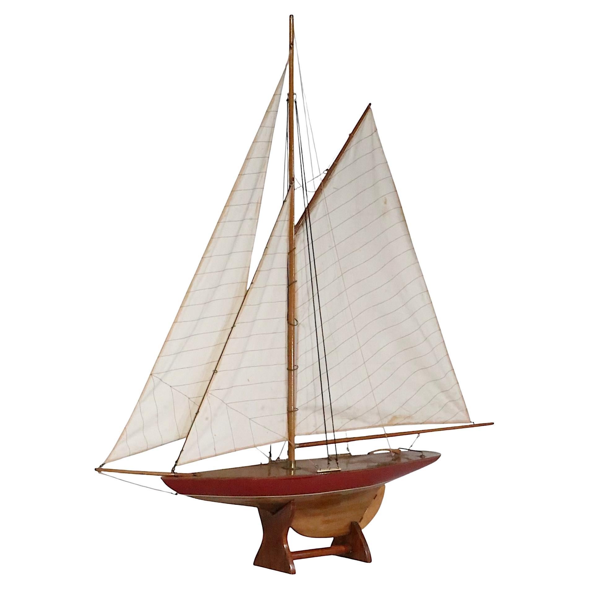 Decorative Pond Boat Model of Sailboat Sloop