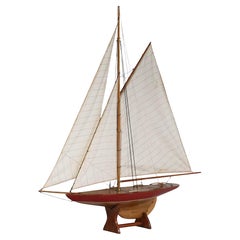 Bateau d'étang décoratif Modèle de bateau à voile Sloop