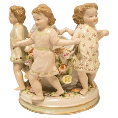 Decorative Porcelain Vase with Children Motifs, Germany, 20Th Century.
