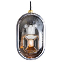 Decorative Prismatic Glass Industrial Bulkhead Wall Light by Heyes of Wigan