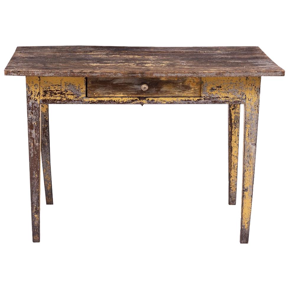 Decorative Provincial Painted Oak Side Table, circa 1900 For Sale