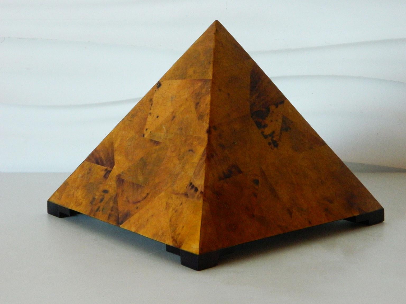 Post-Modern Decorative Pyramid Box in the Style of Maitland Smith