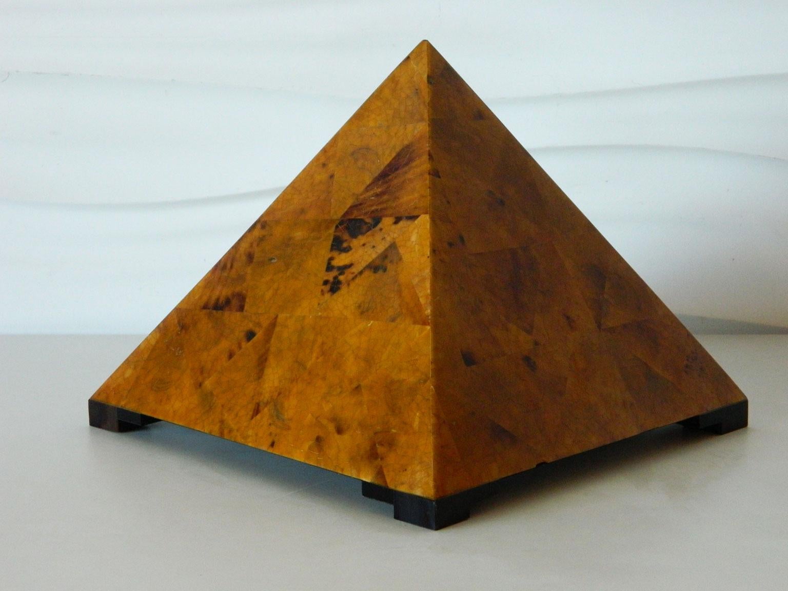 American Decorative Pyramid Box in the Style of Maitland Smith