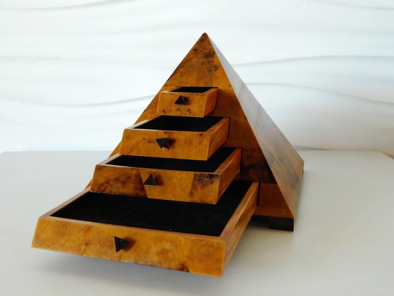 20th Century Decorative Pyramid Box in the Style of Maitland Smith