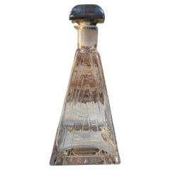 Decorative Pyramid Crystal Bottle, Italy, 1960s