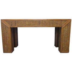 Decorative Rattan Console