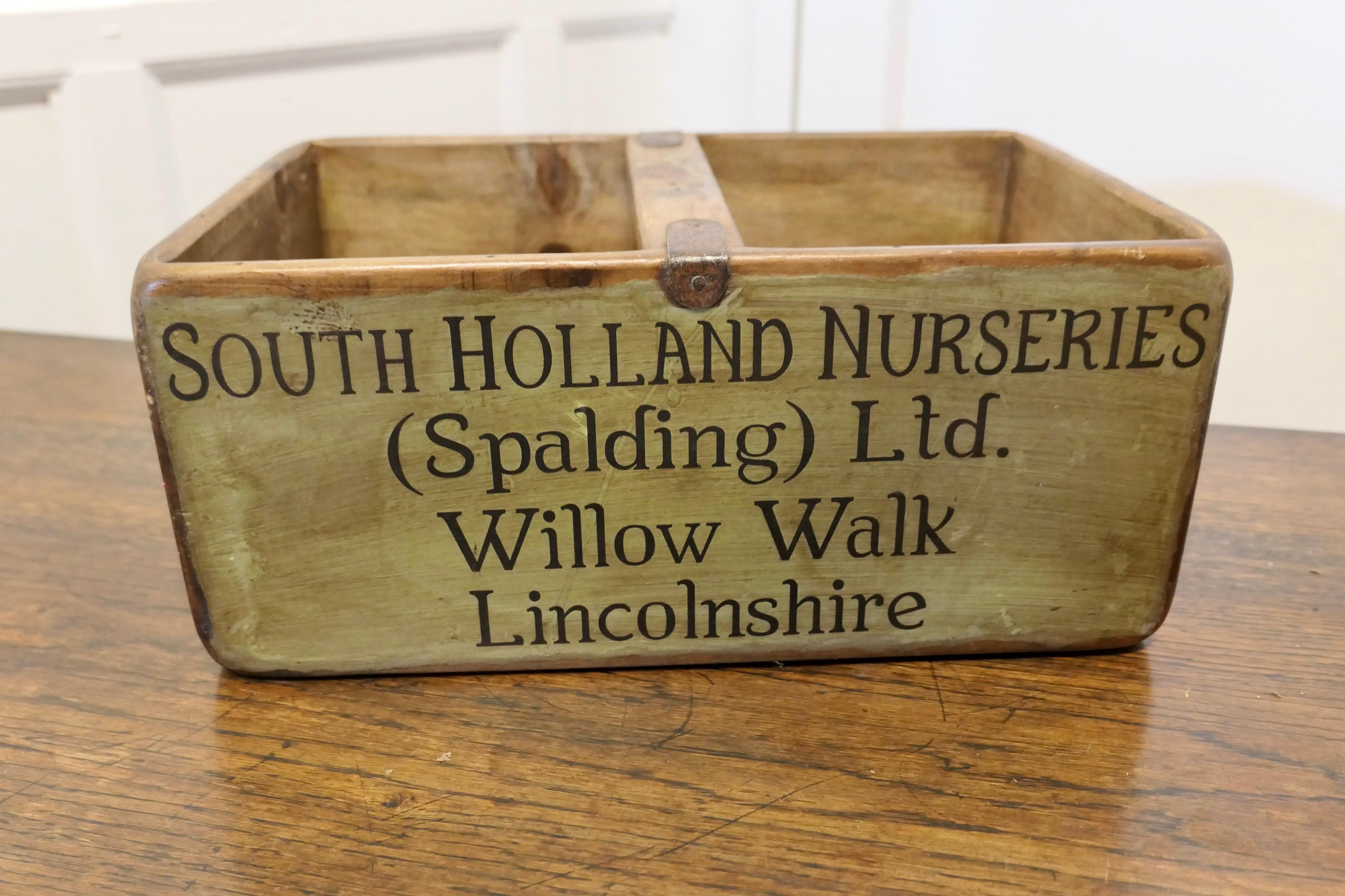 Country Decorative Re Painted 19th Century Wine Box, Trug For Sale