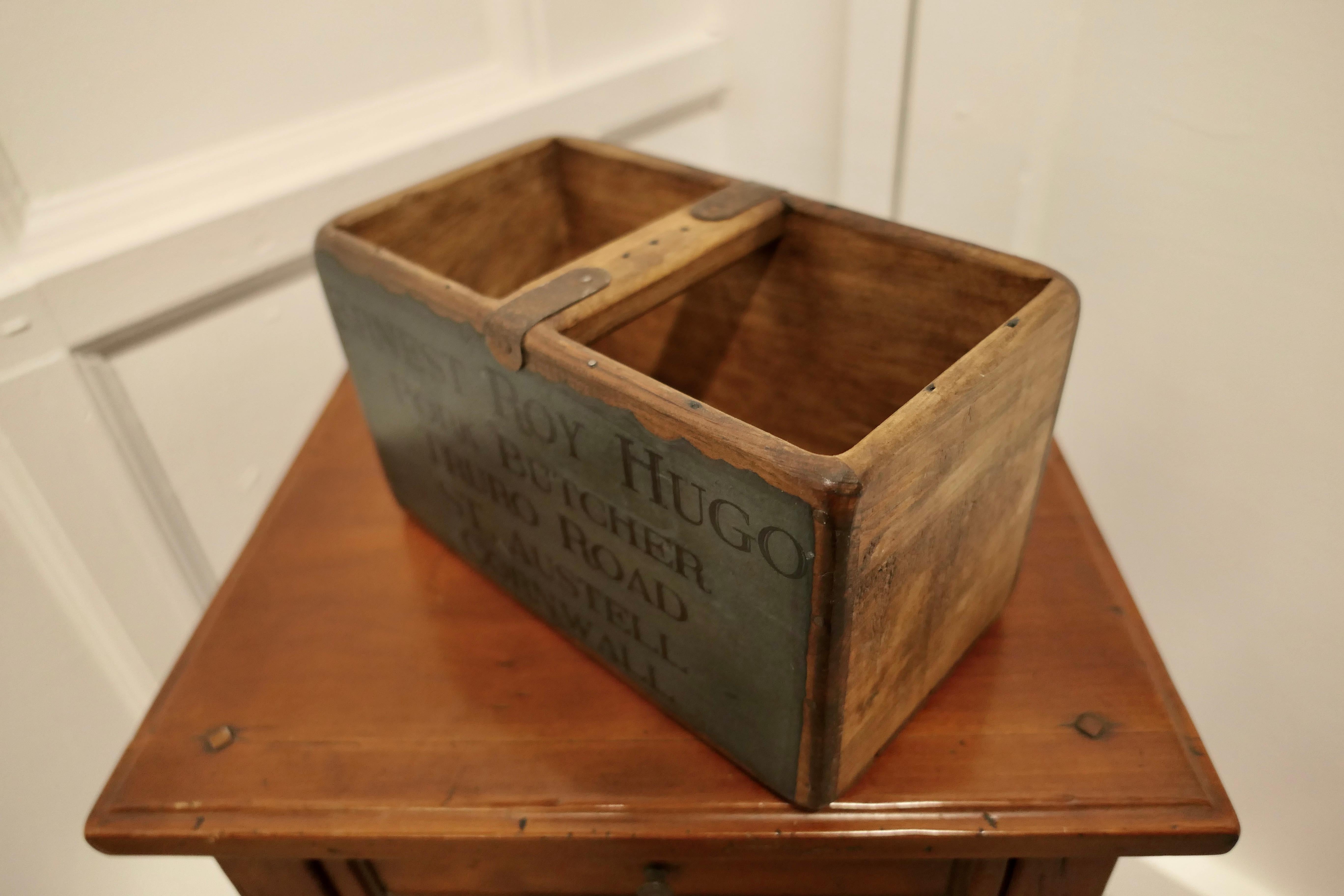 Decorative Re Painted 19th Century Wine Box, Trug For Sale 1