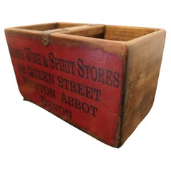 Used Decorative Re Painted 19th Century Wine Box, Trug