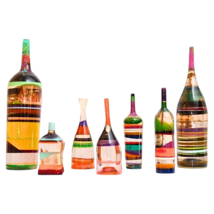 Decorative Resin Bottles by Constance Giraudon, France - Signed by the artist For Sale