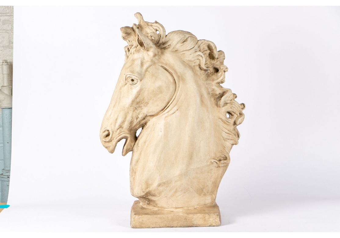 Mid-20th Century Decorative Resin Cast of a Classical Style Horse Bust