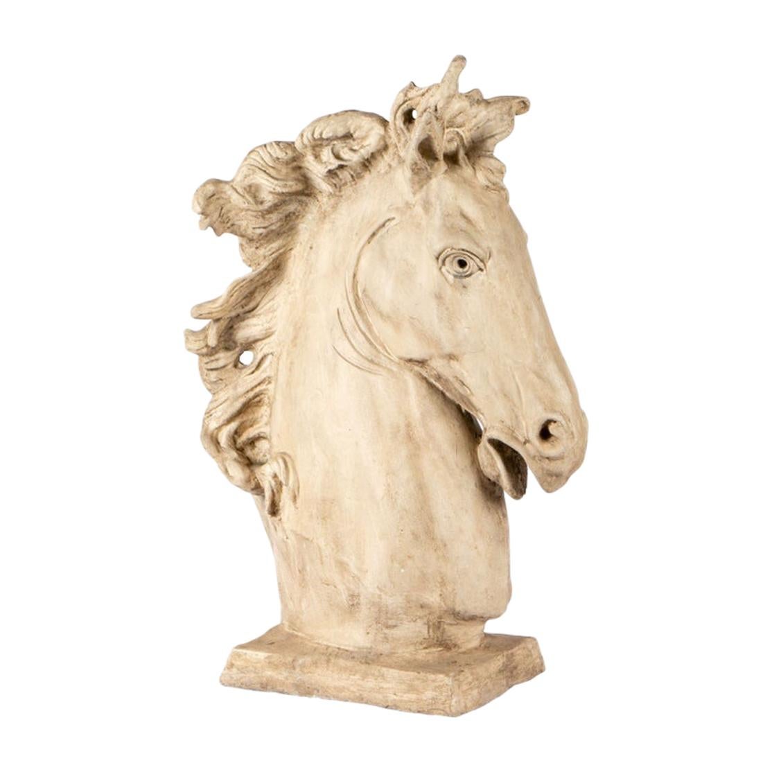 Decorative Resin Cast of a Classical Style Horse Bust