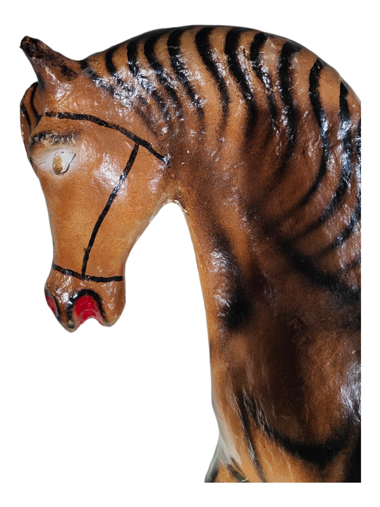 Decorative Rocking Horse Made of Papier-mâché, 1950s For Sale 3