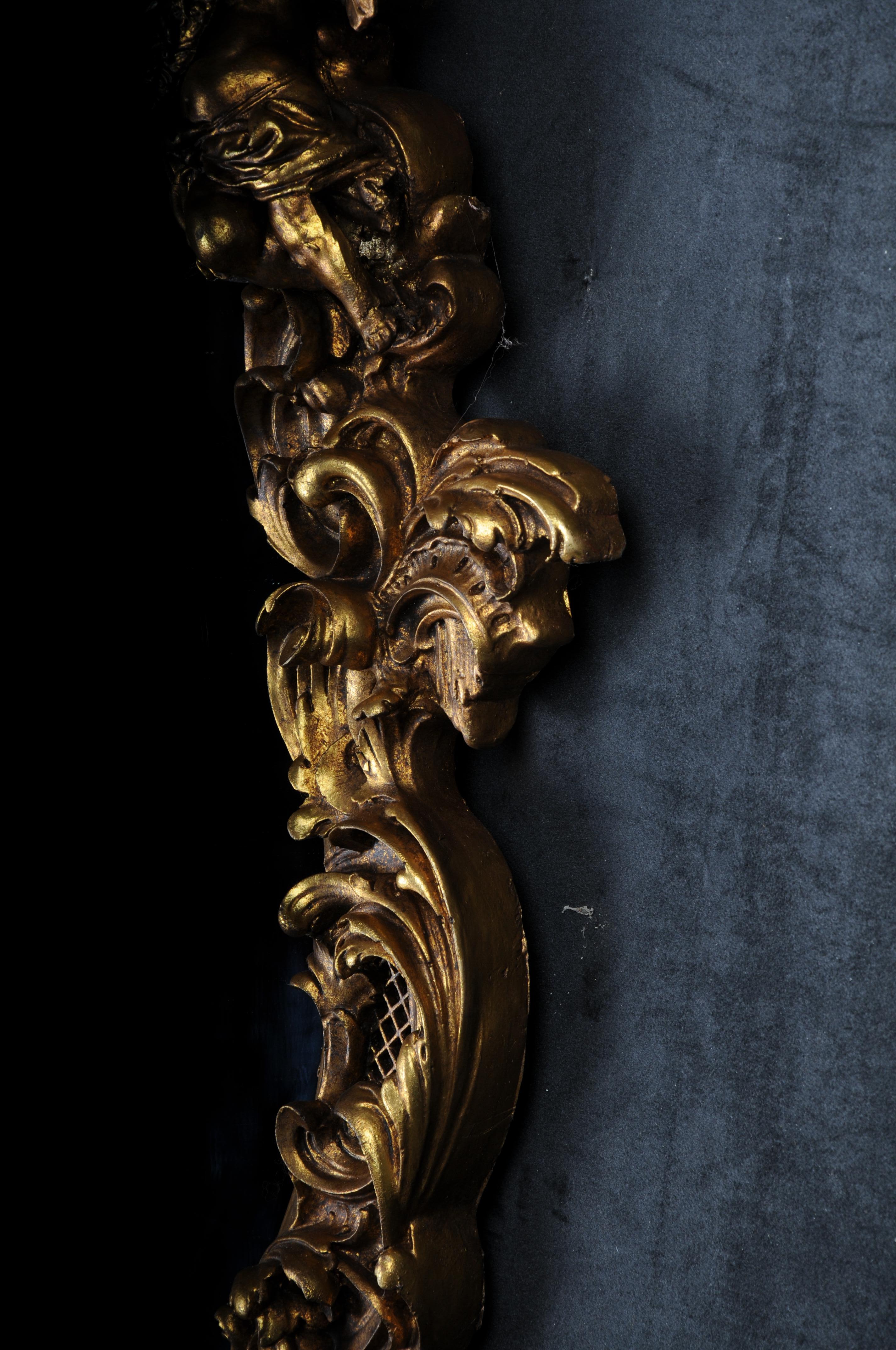 Miroir mural décoratif rocococo/baroque avec putto, doré en vente 6