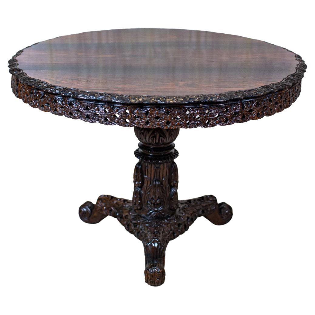 Decorative Rosewood Table from the Turn of the 19th and 20th Centuries