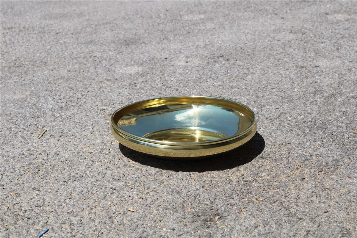 Decorative Round Brass Gold Bowl Midcentury Italian Design For Sale 2