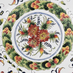 Decorative Round Ceramic Traditional Portuguese Style Platter