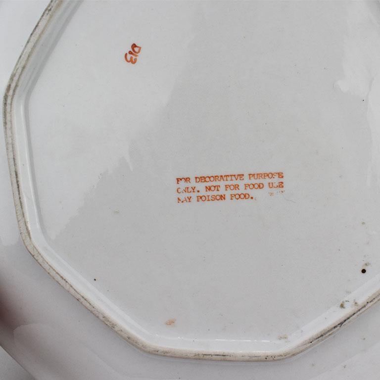 Plato decorativo redondo de cerámica de estilo tradicional portugués Cerámico en venta