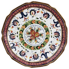 Decorative Round Ceramic Traditional Portuguese Style Platter