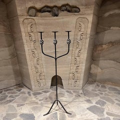 Decorative Rustic Iron Candelabra Floor Candle Stand