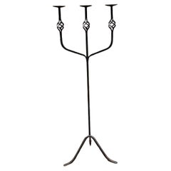 Decorative Rustic Iron Candelabra Floor Candle Stand