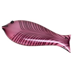 Decorative sculpture depicting a fish by Ken Scott, Venini, Murano, Italy, 1951