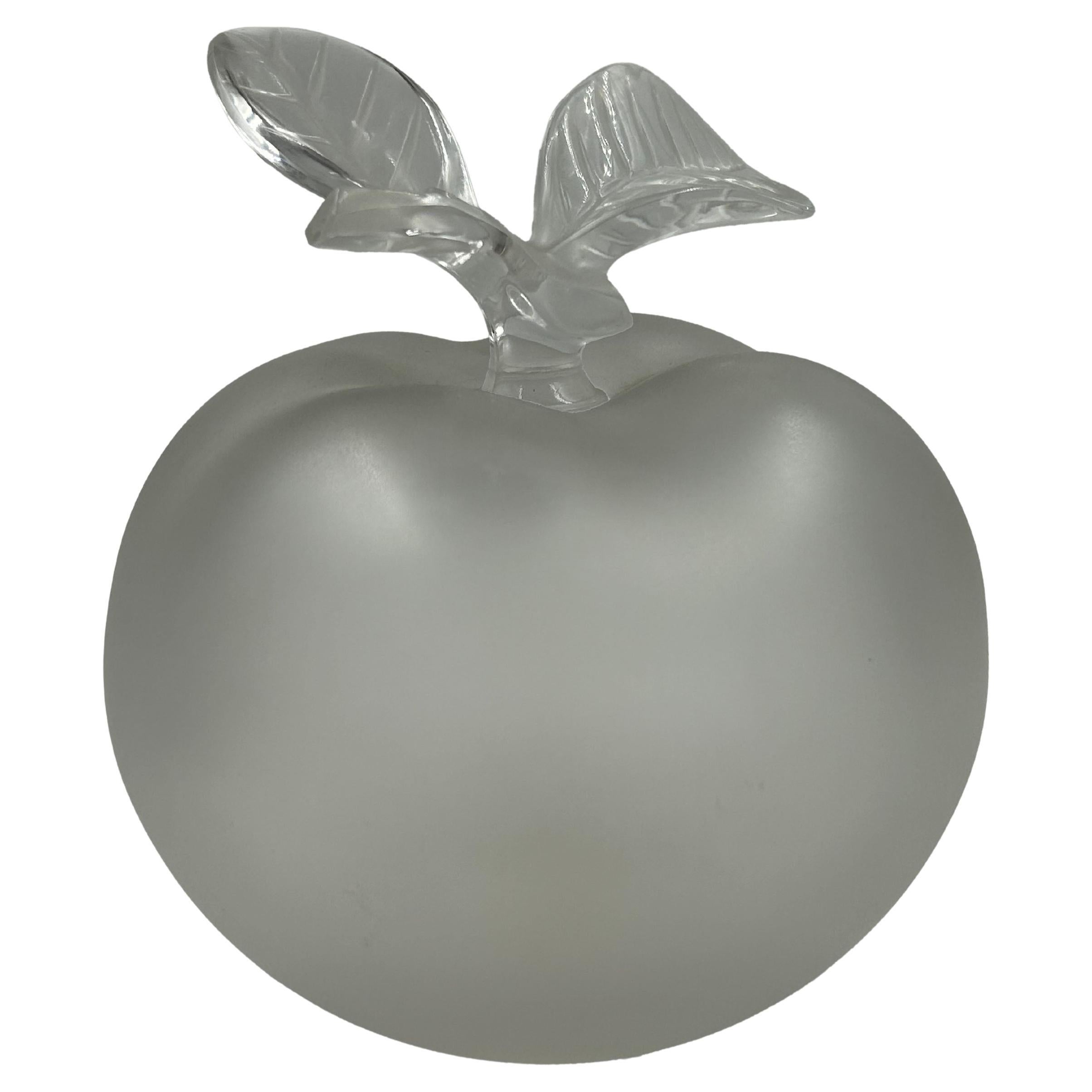 Dekorative Skulptur in Form eines Apfels aus Lalique-Kristall