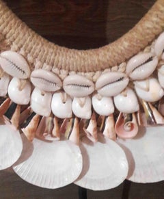 Decorative Seashell Necklace on a Stand