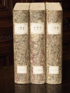 Decorative Set of 3 Antique Faux Book Document Holders from Italy, circa 1915
