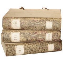 Decorative Set of 3 Antique Faux Book Document Holders from Italy, circa 1915