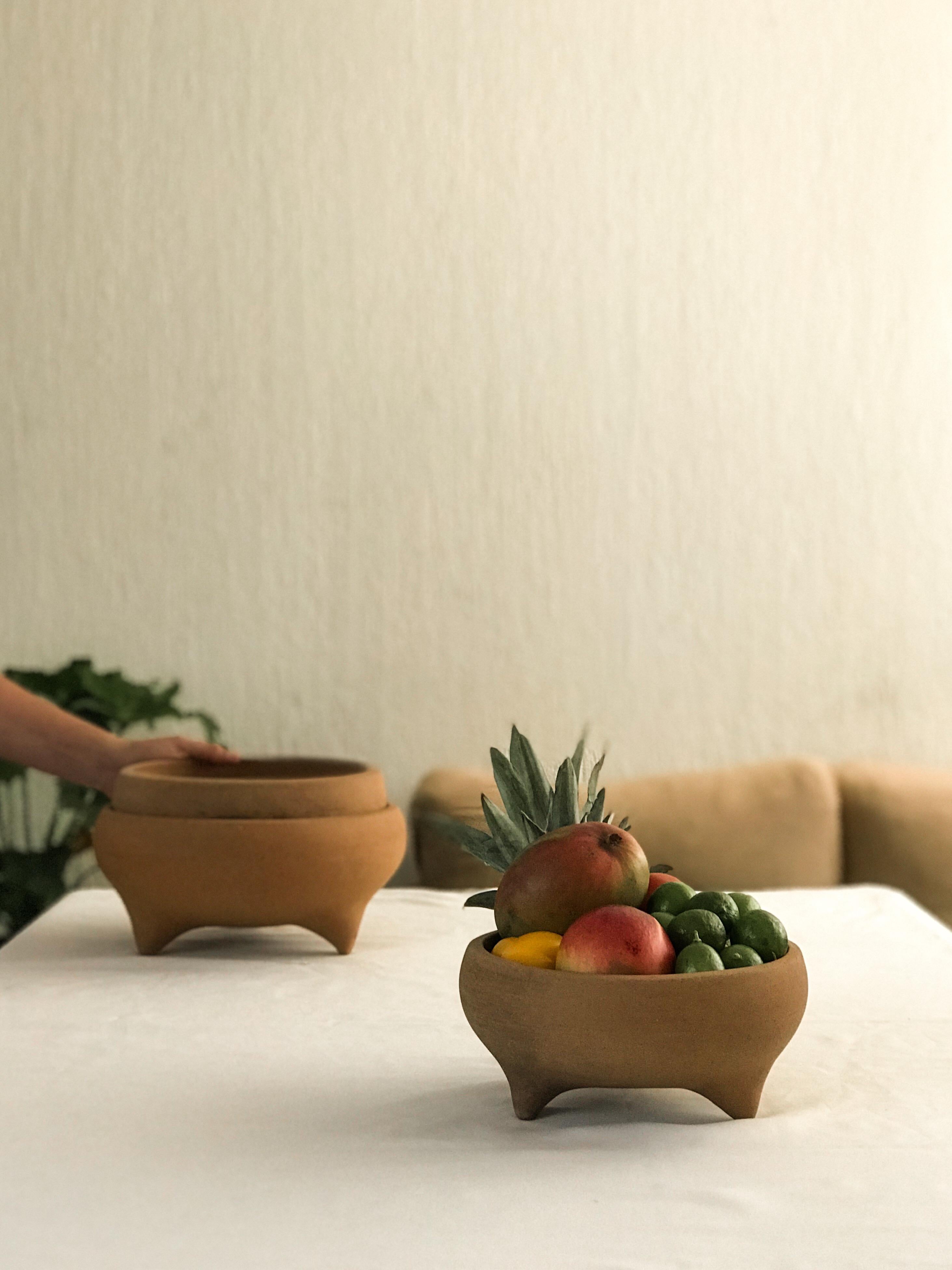 Other Decorative Set of 3 Clay Bowls Constantinos. Smooth Soft Clay Finish. By Raíz Mx For Sale