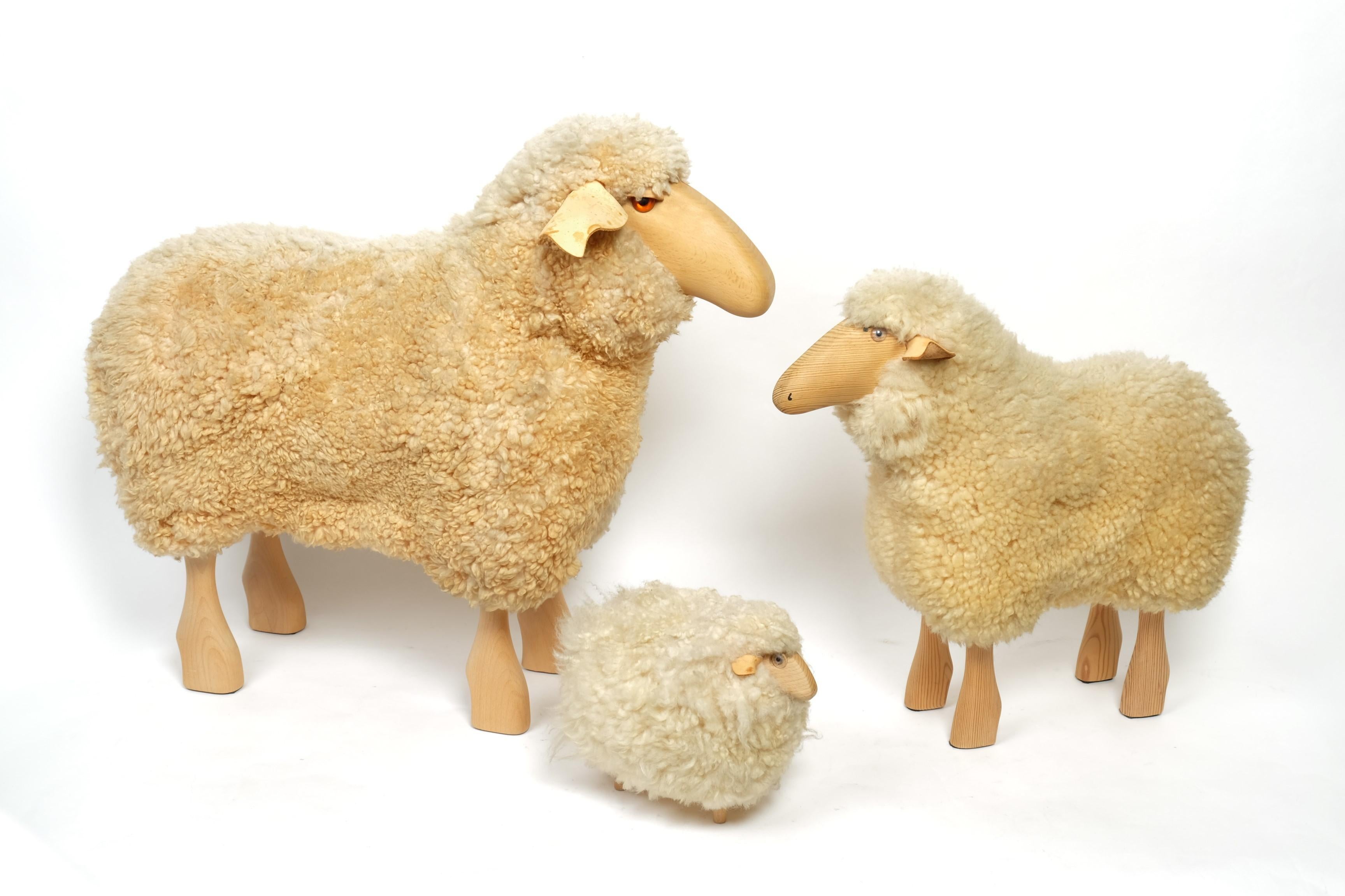 Decorative set of three sheep by Hans Peter Krafft for Meier, Germany 1980s 5