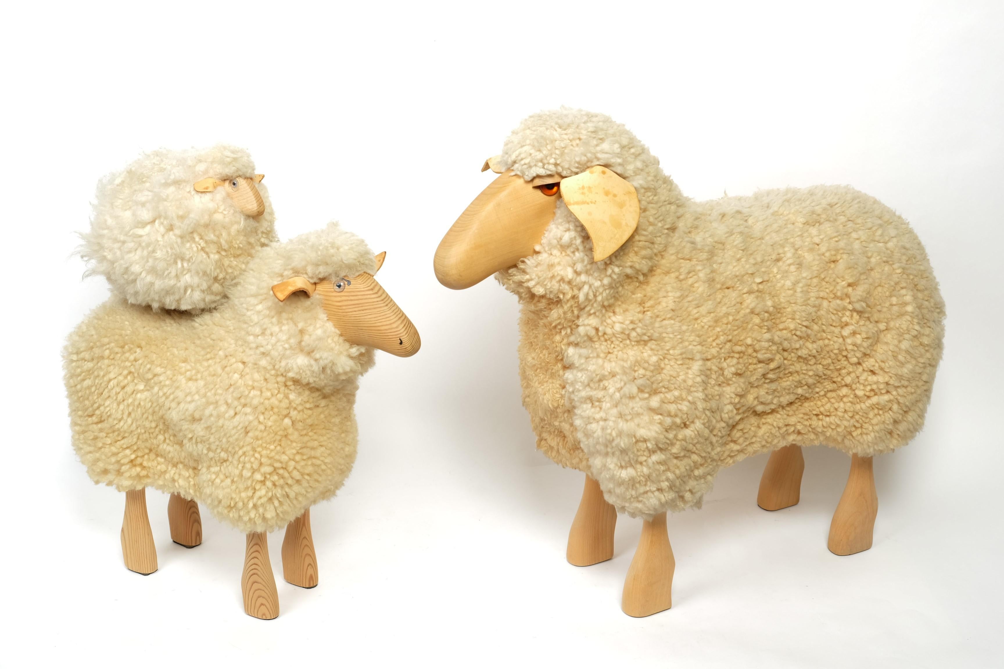 Decorative set of three sheep by Hans Peter Krafft for Meier, Germany 1980s In Good Condition In München, BY