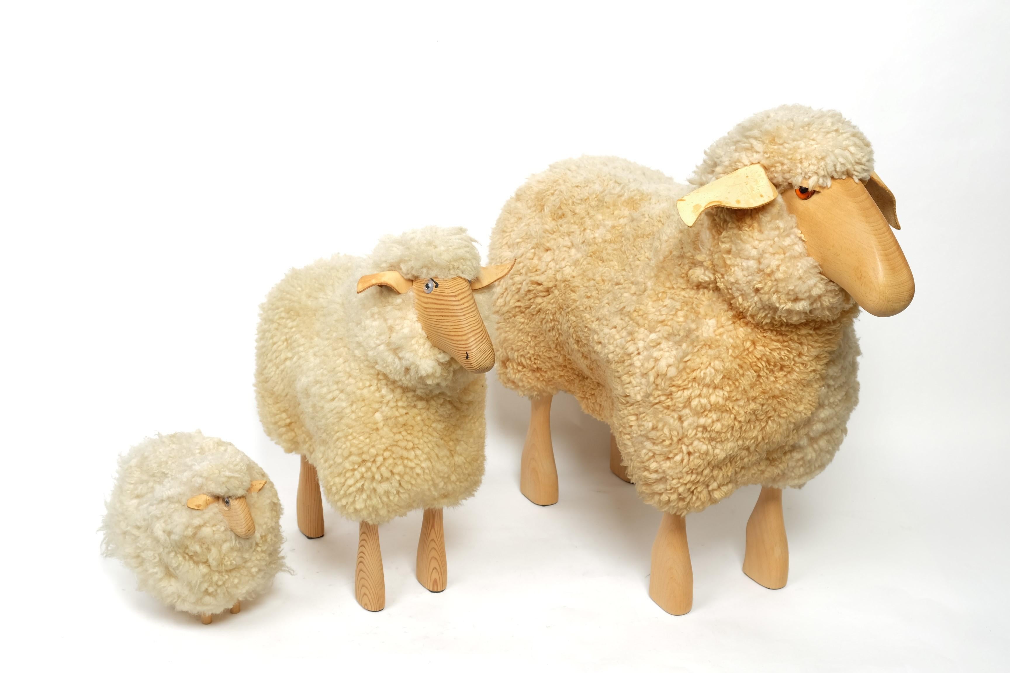 Decorative set of three sheep by Hans Peter Krafft for Meier, Germany 1980s 1