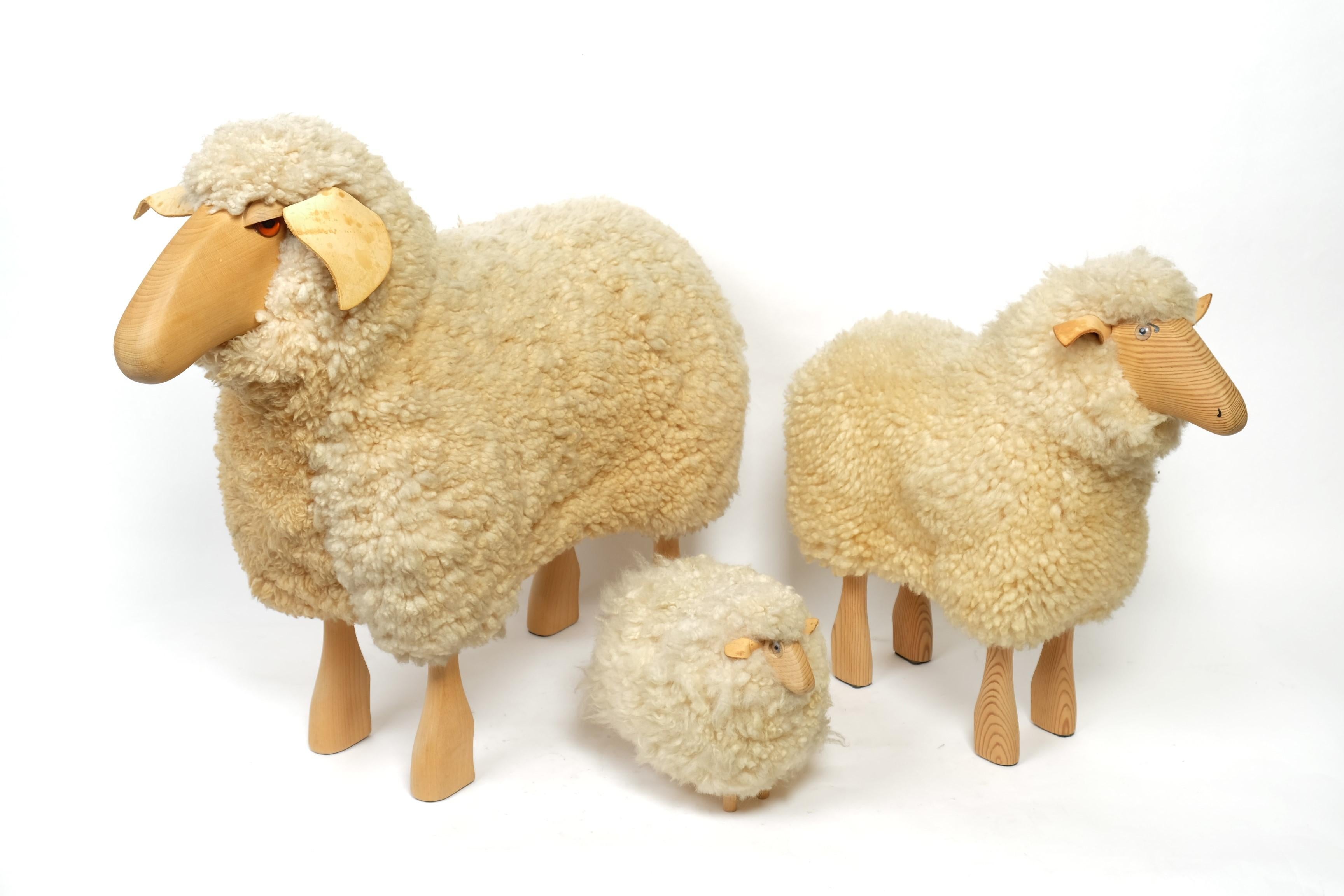 Decorative set of three sheep by Hans Peter Krafft for Meier, Germany 1980s 3