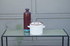 Decorative Set of Two Modern Glazed Scandinavian Vessels