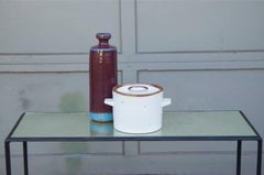 Decorative Set of Two Modern Glazed Scandinavian Vessels