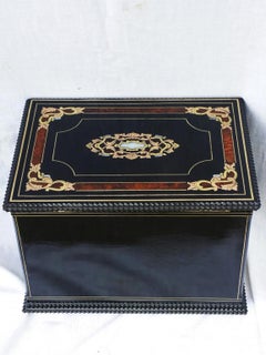 Decorative Sewing Jewel Box in Boulle Marquetry Napoleon III, France 1870