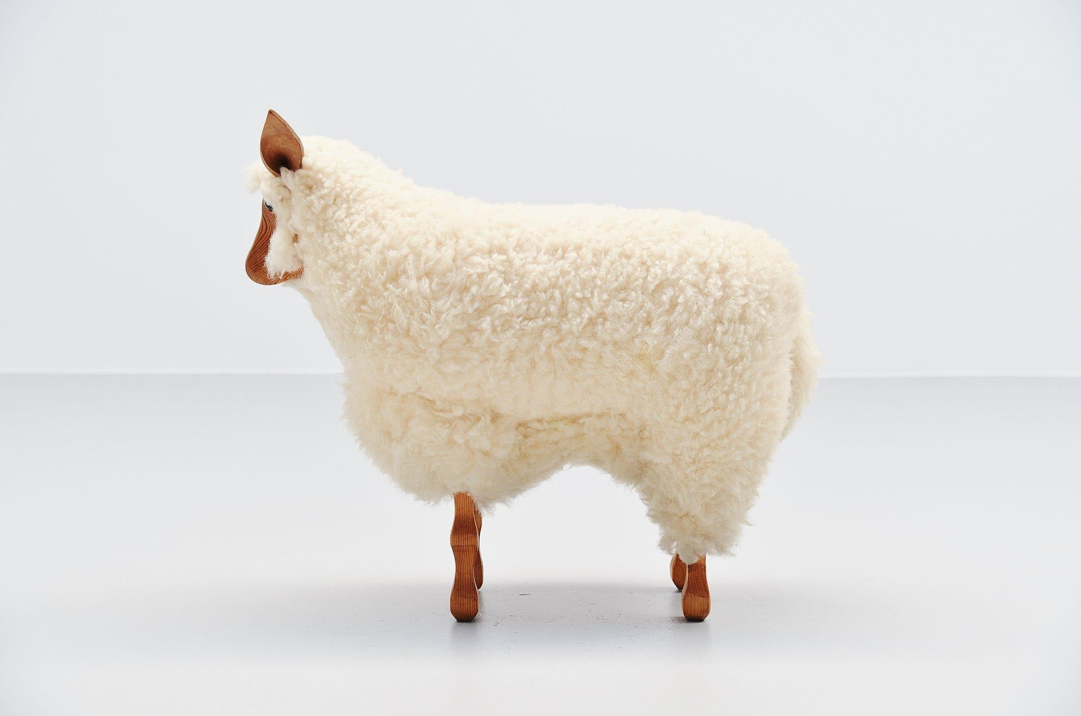 Dutch Decorative Sheep Stool, Holland, 1970