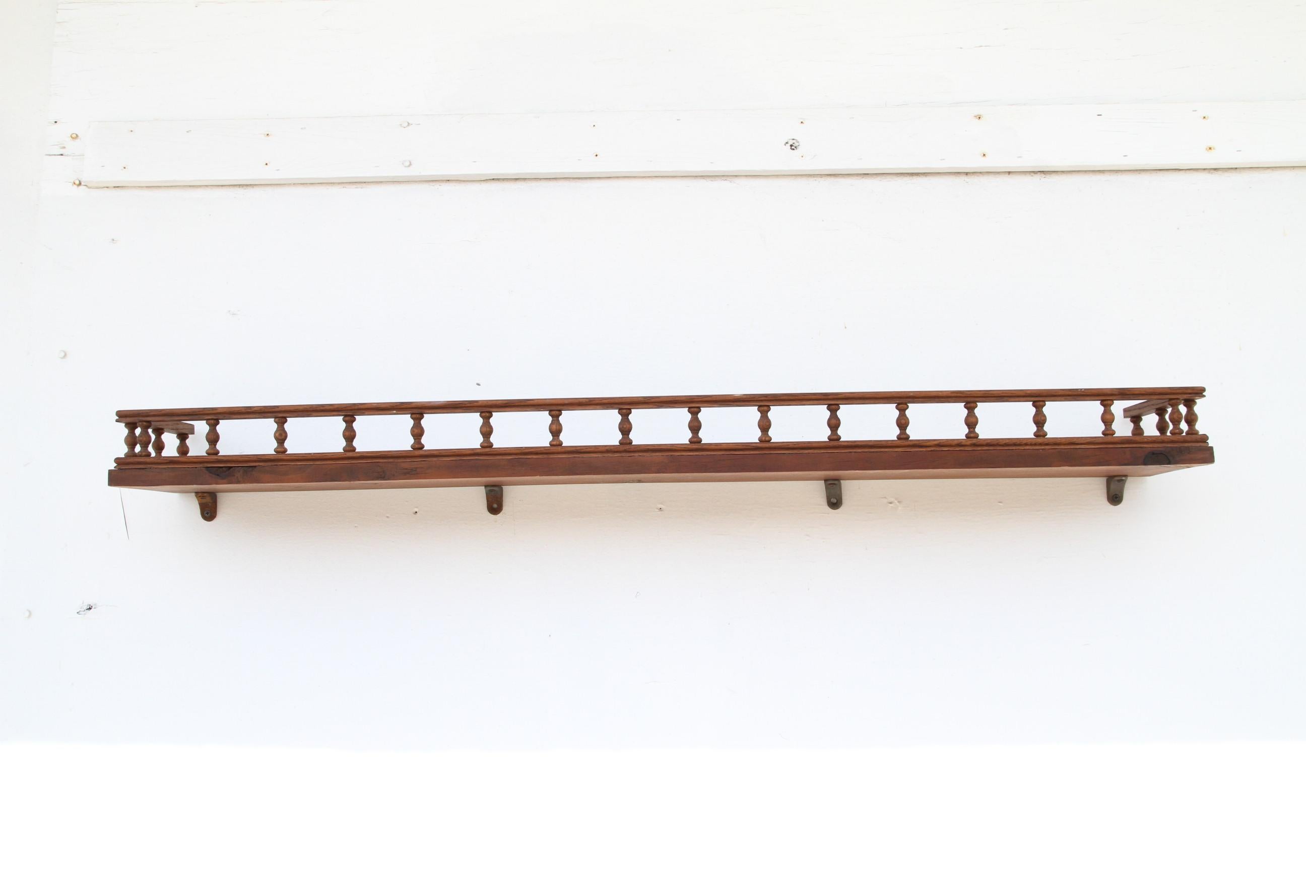 Wood 4 ft. Decorative Shelf w/ Celtic Brackets