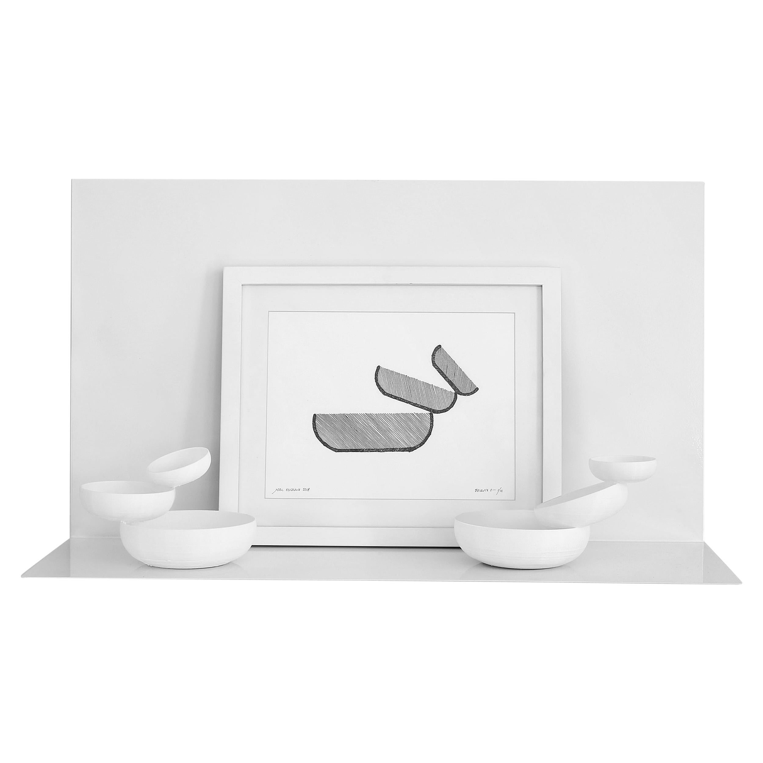 Decorative Shelf with Art Work from Balance Collection by Joel Escalona